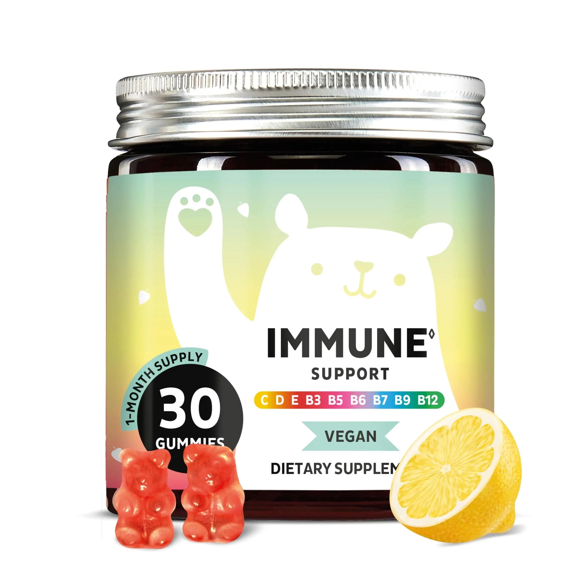 Bears with Benefits Immune Support Gummies – Vitamin C, D, B6 & B12 – Daily Immune Boost – Vegan, Naturally Flavored (30 Gummies) Bears with BenefitsBuy Supplements Australia
