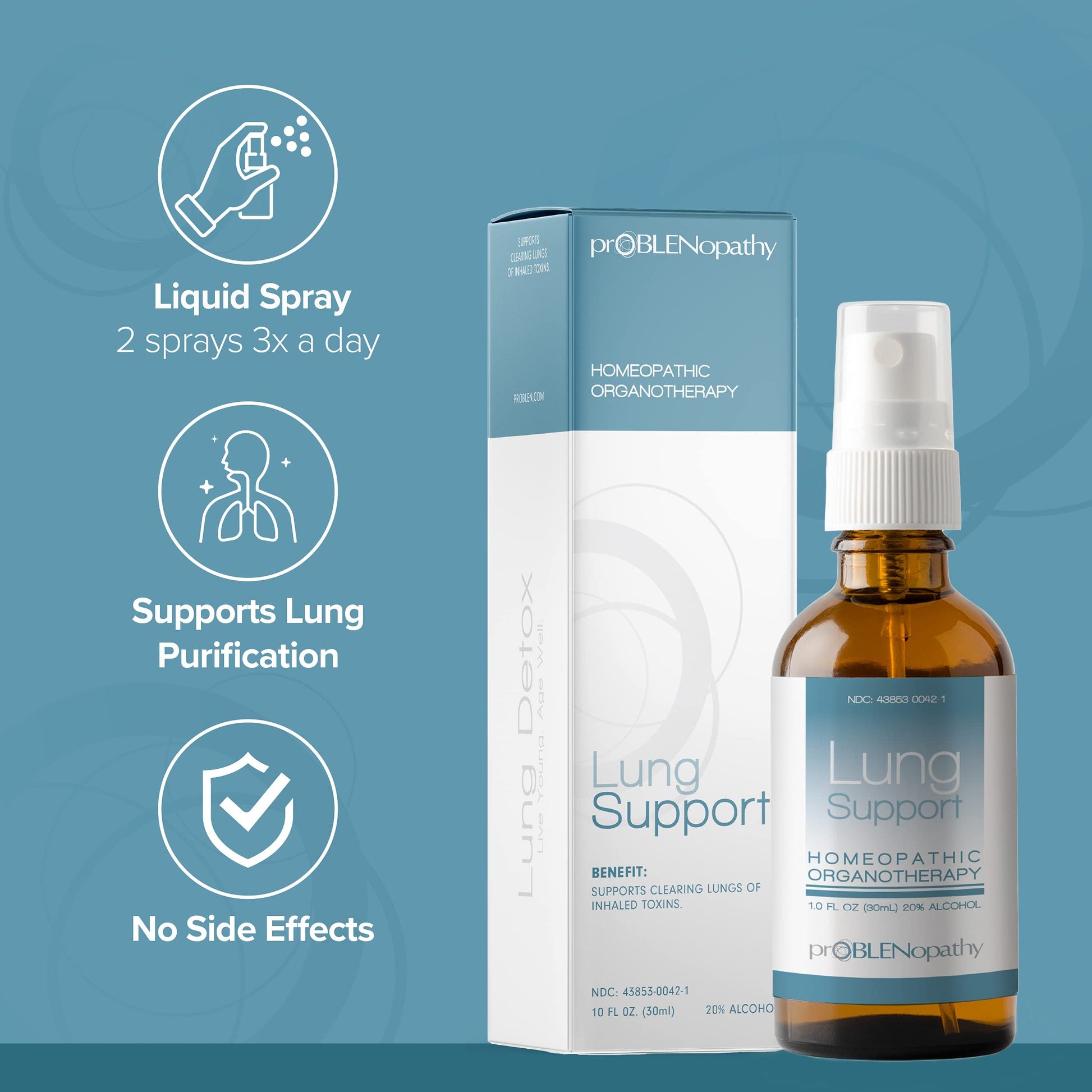 proBLENopathy Lung Support Oral Spray 30-Day Supply - Respiratory Protection & Toxin Removal proBLENopathyBuy Supplements Australia