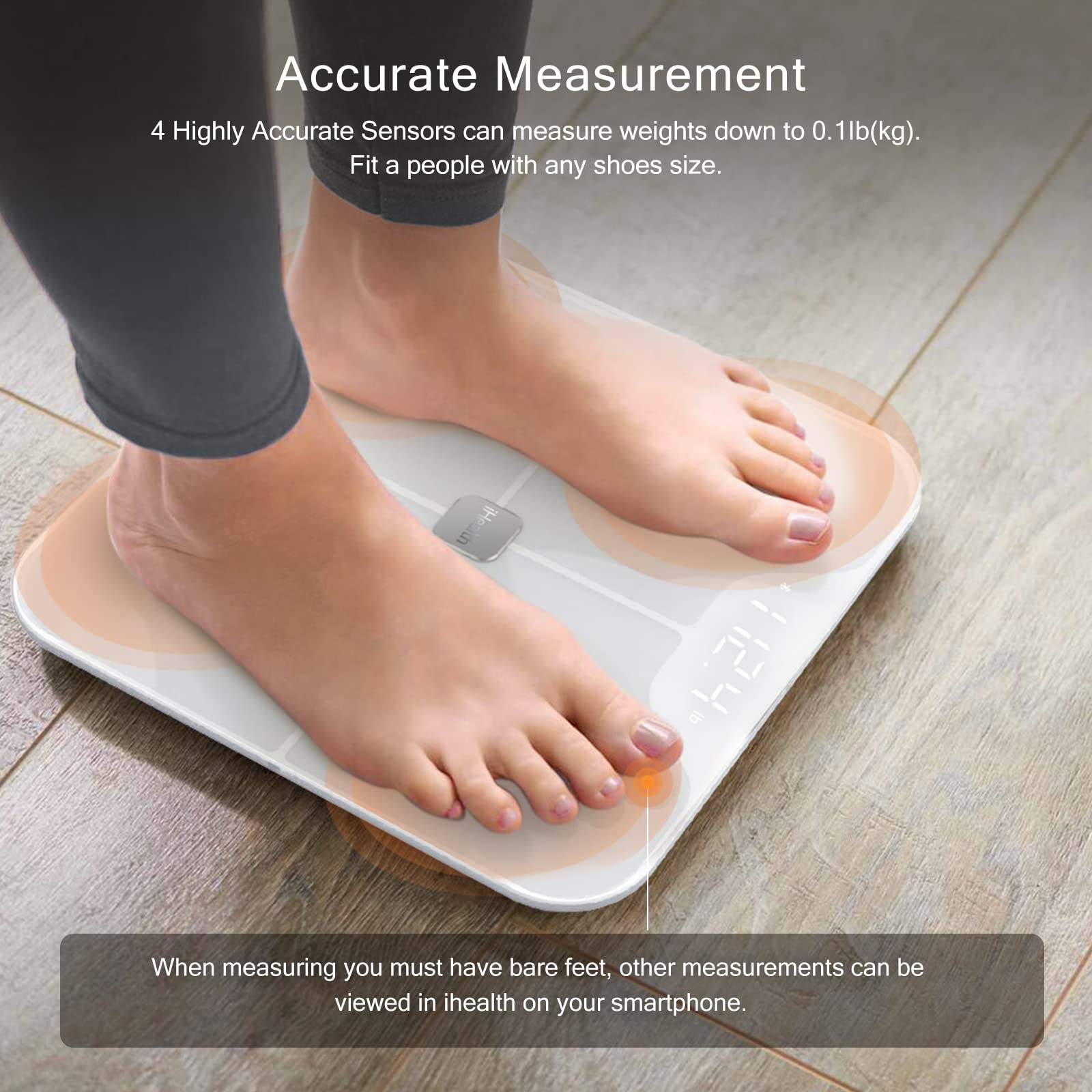 iHealth Nexus Smart Scale for Body Weight Bluetooth, Digital Bathroom Scale Body Fat and Muscle iHealthBuy Supplements Australia