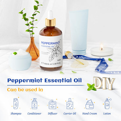 HIQILI Peppermint Essential Oil, 100% Pure Natural for Diffuser, Hair, Massage, Add to Spray HIQILIBuy Supplements Australia