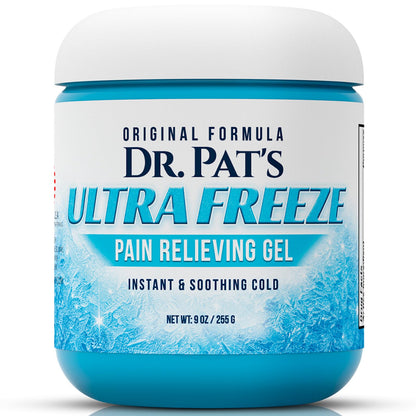 Ultra Freeze Dr Pat's Pain Relief Cream (9oz) - Muscle Rub Gel for Arthritis, Neuropathy, Foot & Joint - Cooling Sports Massage for Back, Shoulder & Knee - Menthol Analgesic for Neck & Body Ultra FreezeBuy Supplements Australia