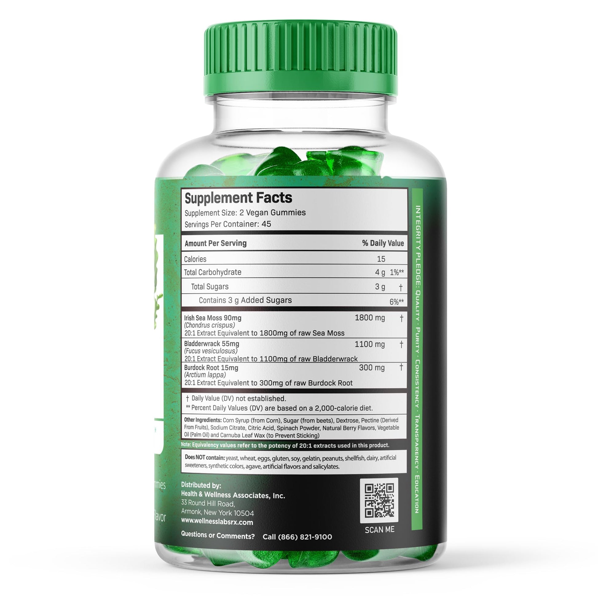 WELLNESS LABSRX Sea Moss Gummies, 3200mg Irish Sea Moss Mixed Berry Flavor with Maximum Potency Bladderwrack and Burdock Root - Supports Skin, Energy and Immunity - 90 Count WELLNESS LABSRXBuy Supplements Australia