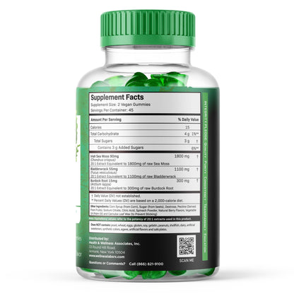 WELLNESS LABSRX Sea Moss Gummies, 3200mg Irish Sea Moss Mixed Berry Flavor with Maximum Potency Bladderwrack and Burdock Root - Supports Skin, Energy and Immunity - 90 Count WELLNESS LABSRXBuy Supplements Australia