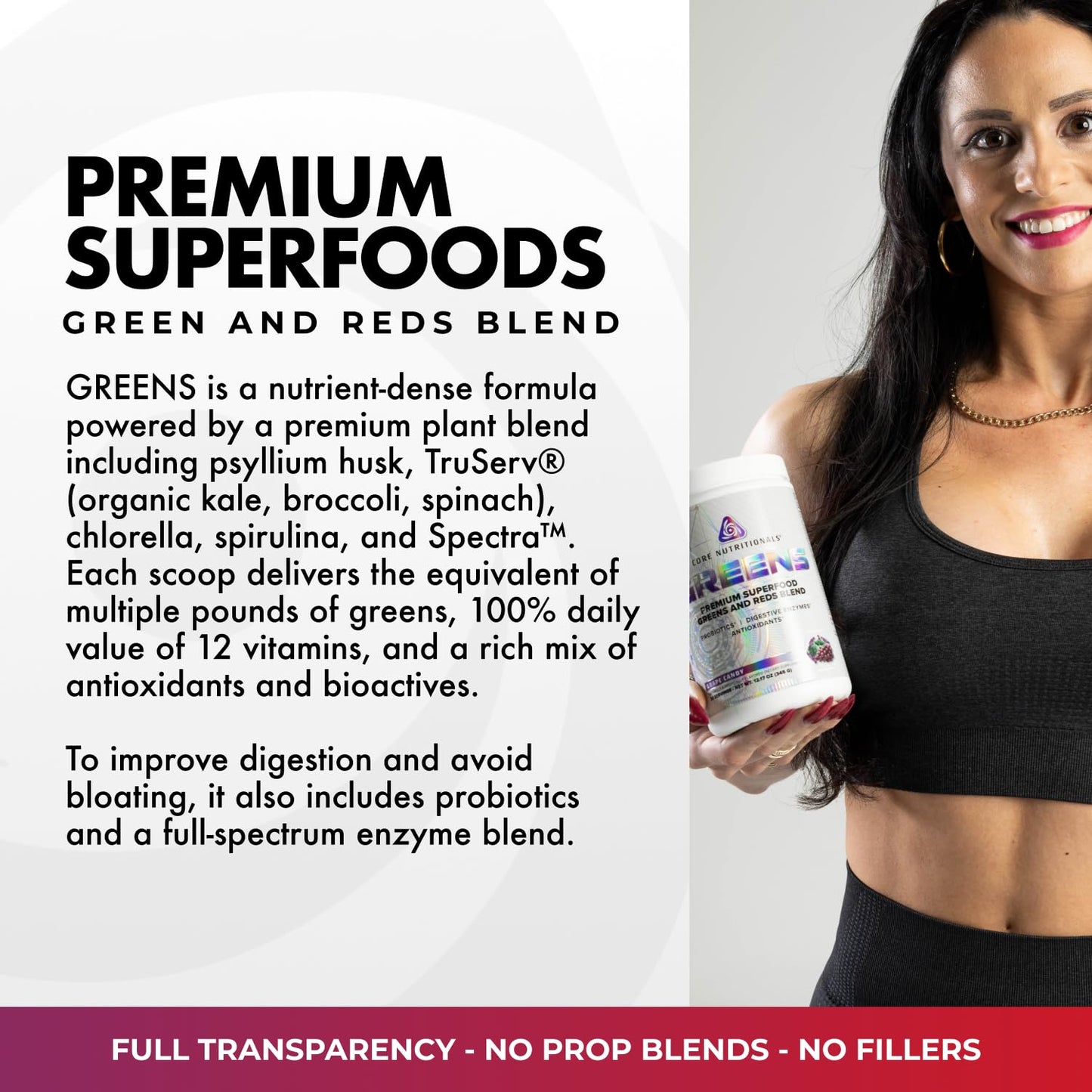 Core Nutritionals Greens | Premium Superfood Reds & Greens Blend | 5 Billion CFU Probiotics, Digestive Enzymes, & Antioxidants | 30 Servings (Berry Bliss) Core NutritionalsBuy Supplements Australia