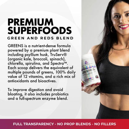 Core Nutritionals Greens | Premium Superfood Reds & Greens Blend | 5 Billion CFU Probiotics, Digestive Enzymes, & Antioxidants | 30 Servings (Berry Bliss) Core NutritionalsBuy Supplements Australia