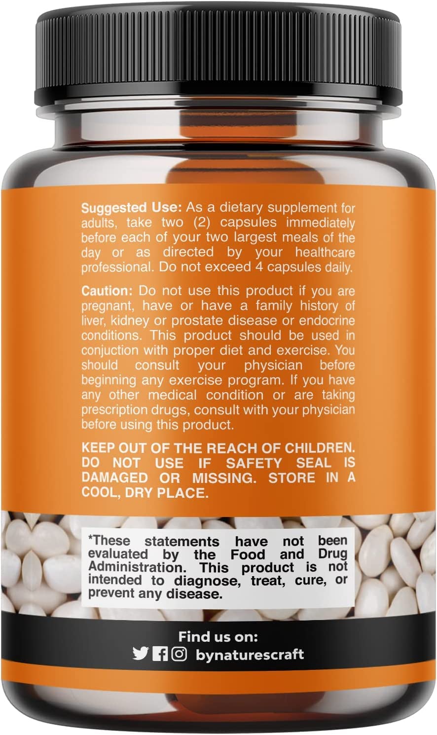 Natural White Kidney Bean Extract - White Kidney Bean Energy Booster AMPK Activator Natures CraftBuy Supplements Australia