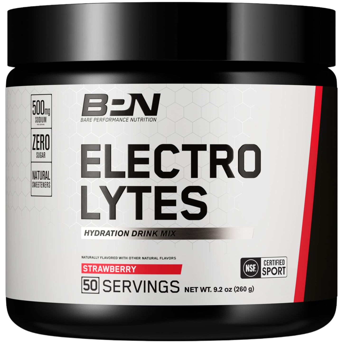 BARE PERFORMANCE NUTRITION BPN Electrolytes Hydration Drink Mix | Sugar Free Electrolyte Powder | 500mg Sodium per Serving | Naturally Sweetened | Strawberry, 50 Servings BARE PERFORMANCE NUTRITIONBuy Supplements Australia