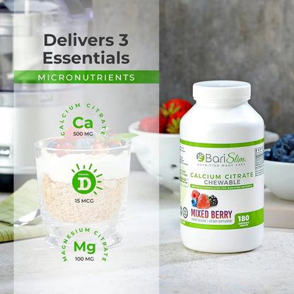 BariSlim Bariatric Calcium Citrate & Complete Chewable Multivitamin - Bariatric Vitamin and Supplement for Post Bariatric Surgery Including Gastric Bypass and Gastric Sleeve BariSlimBuy Supplements Australia