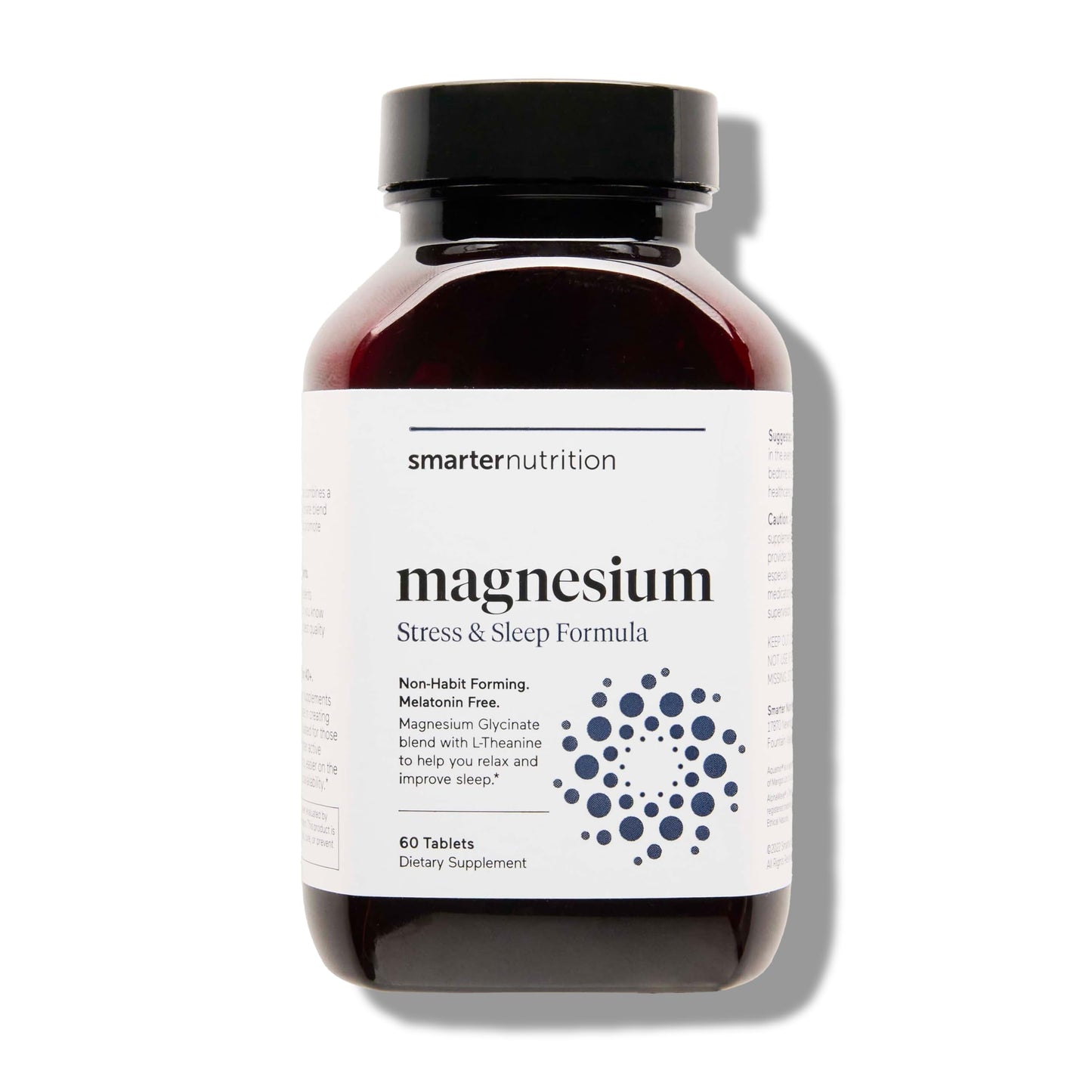 Smarter Nutrition Magnesium Complex - Chelated Magnesium Glycinate with Citrate, Malate and L-Theanine for Sleep, Muscle Relaxation and Stress Support