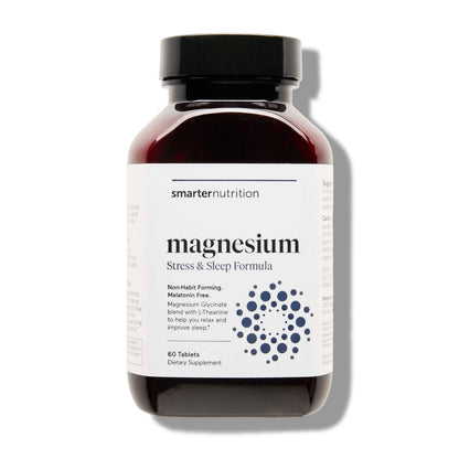Smarter Nutrition Magnesium Complex - Chelated Magnesium Glycinate with Citrate, Malate and L-Theanine for Sleep, Muscle Relaxation and Stress Support