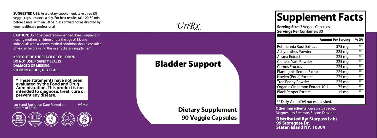 StarPass Labs Bladder Ultra Control Support and Promote Healthy Bladder Function, Help Maintain Bladder Control and Reduce Frequency, Urinary Leak - 90 Count StarPass LabsBuy Supplements Australia