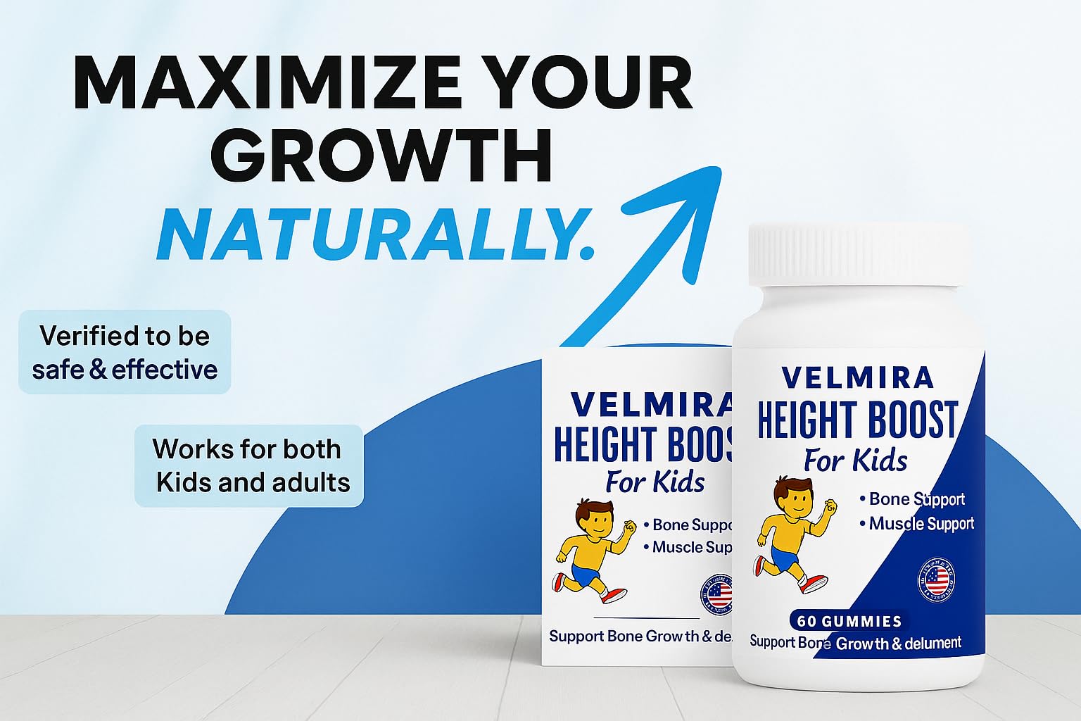 Velmira® Heightener Gummies for Bone Health & Development Support – Essential Vitamins & Minerals, Easy-to-Chew Gummies for Kids, Teens & Adults (Ages 5+) VelmiraBuy Supplements Australia