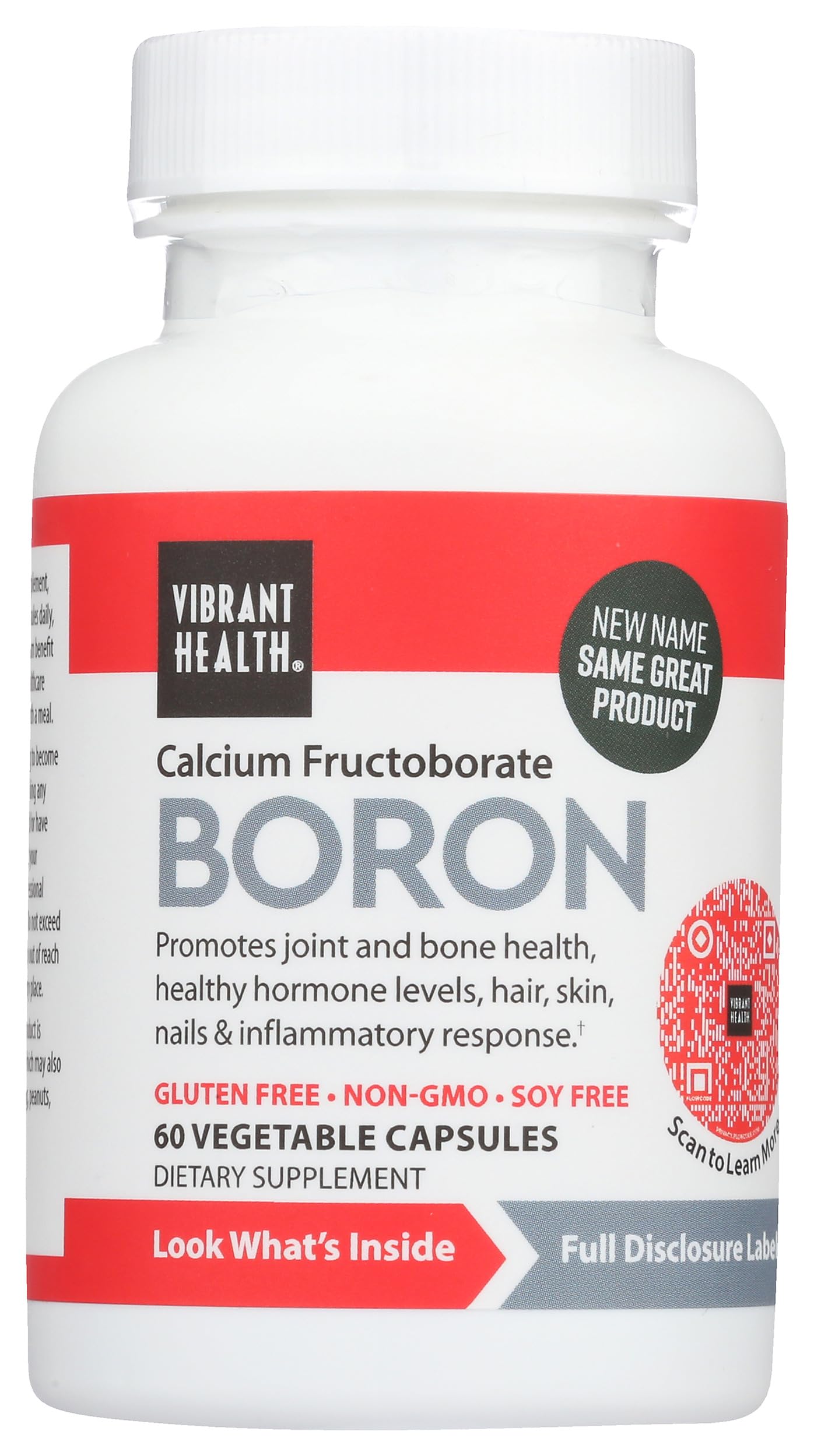 Vibrant Health - Super Natural Boron, Support for Healthy Joints, Hormone Levels, and Connective Tissue with Calcium Fructoborate and Broccoli Powder, Gluten Free, Vegetarian, Non-GMO, 60 Count Vibrant HealthBuy Supplements Australia