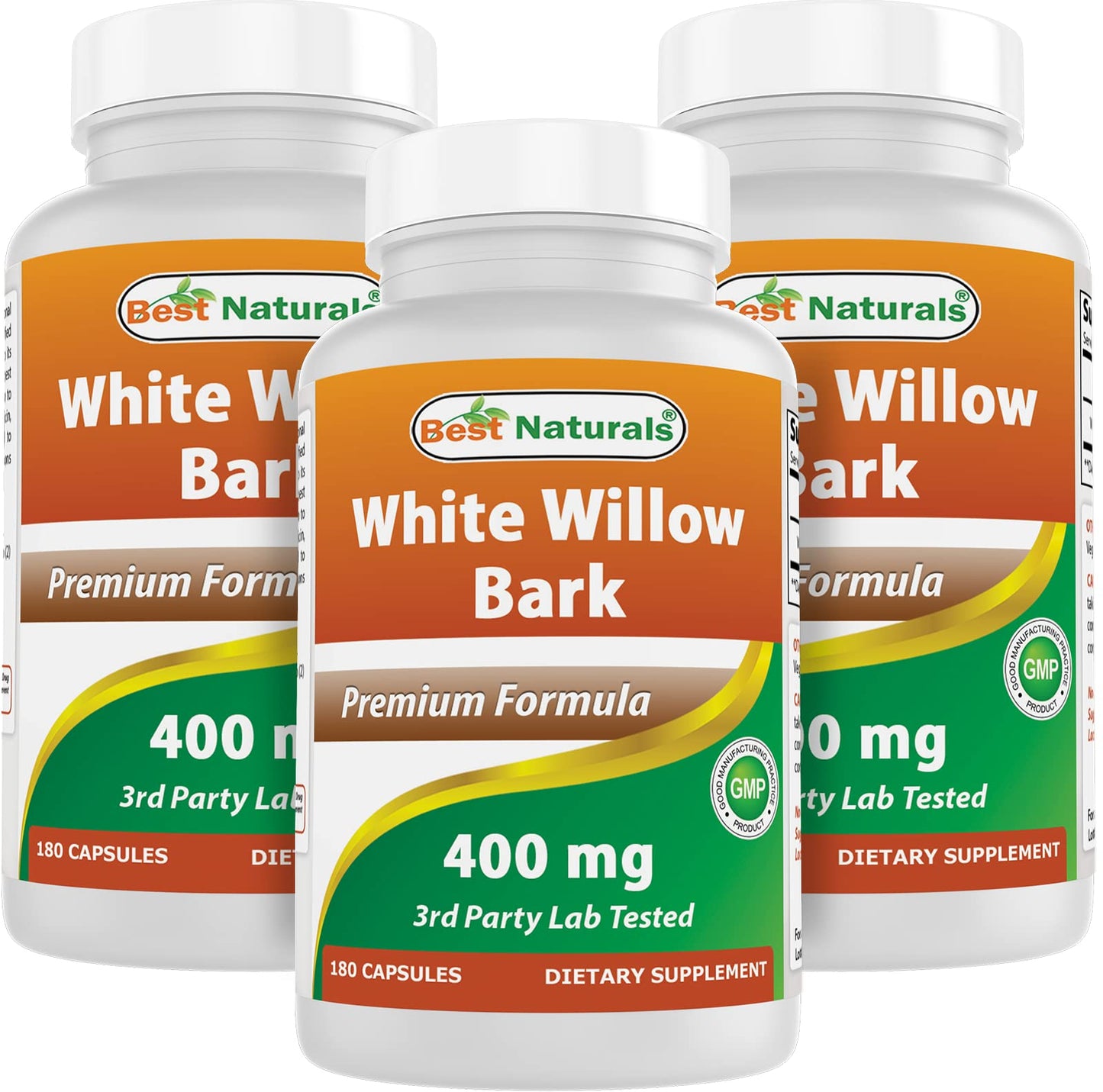 Best Naturals White Willow Bark 400 mg 180 Capsules (180 Count (Pack of 3)) Best NaturalsBuy Supplements Australia