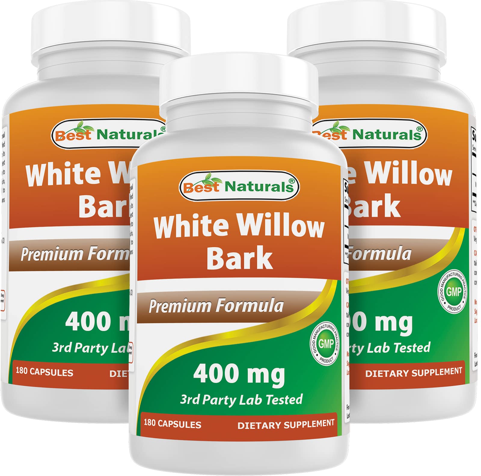 Best Naturals White Willow Bark 400 mg 180 Capsules (180 Count (Pack of 3)) Best NaturalsBuy Supplements Australia