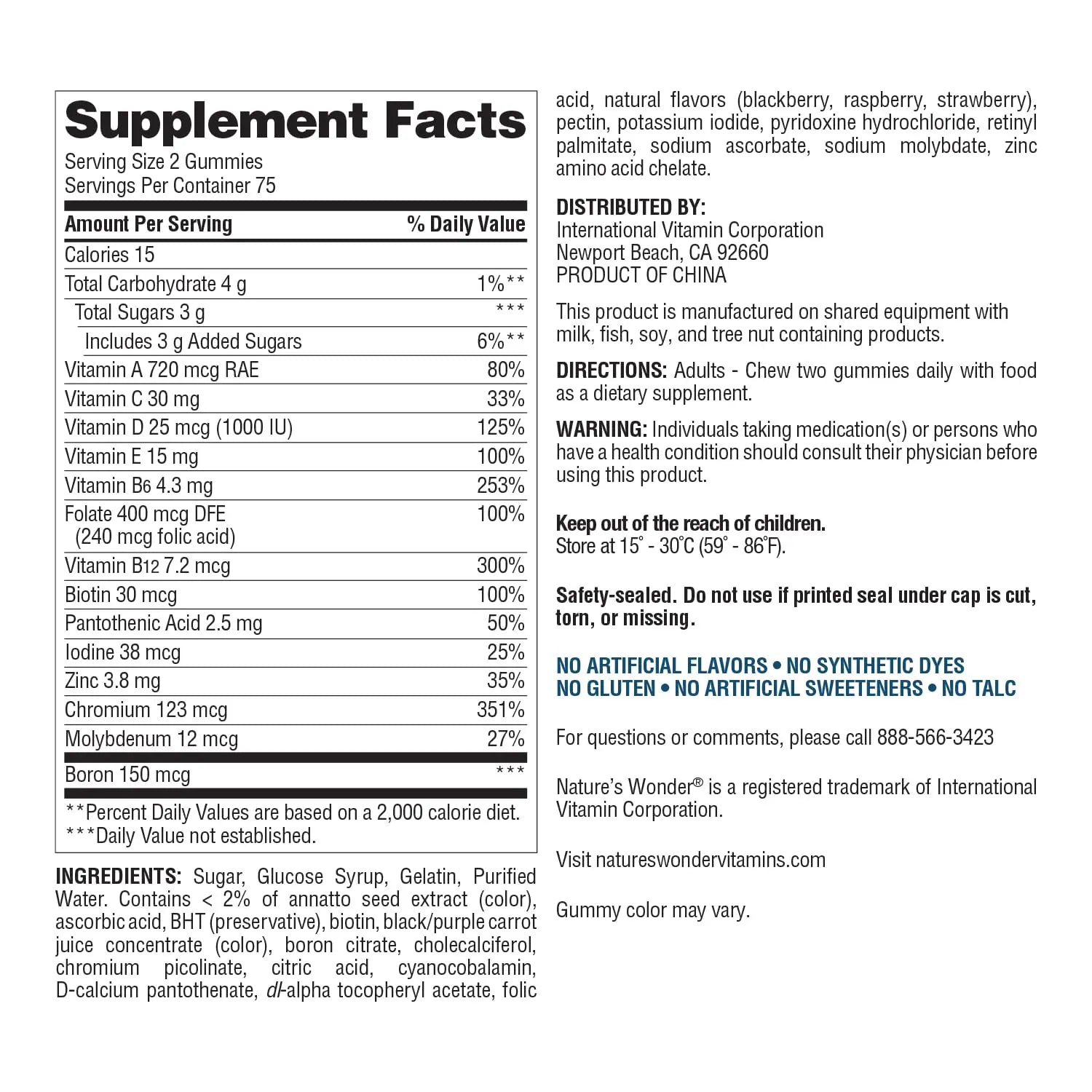 Nature's Wonder Men's Multivitamin Gummies, Supports Immune Health, Energy, Metabolism and Muscles with Vitamins A,C,D,B6,B12 Nature's WonderBuy Supplements Australia