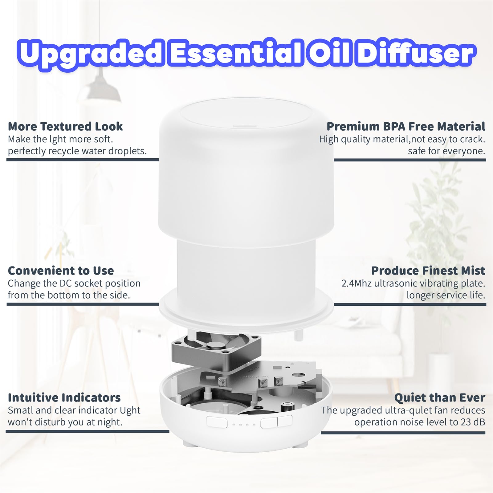 Otheya Scent Essential Oil Diffuser 2 Pack 200 ML Ultrasonic Cool Mist Humidifiers and Aroma Diffuser OtheyaBuy Supplements Australia