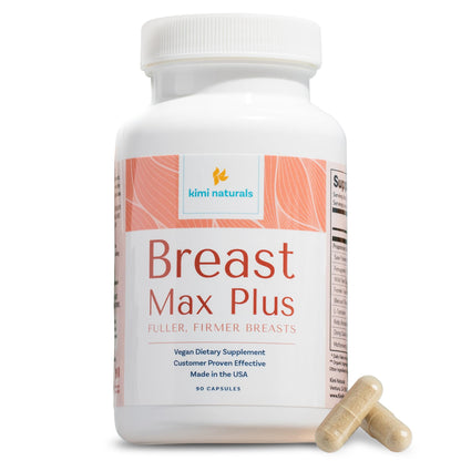 KIMI Naturals Breast Max Plus - Breast Enhancement Pills | Breast Enlargement Supplements with Fenugreek, Breast Growth, Supports Breast Firmness | 90 Capsules KIMIBuy Supplements Australia
