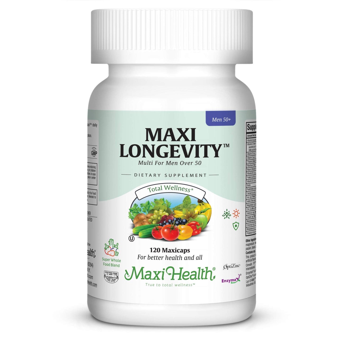 Mens Multivitamin 50 Plus – Daily Multivitamin for Men Over 50 with Vitamin B12, A, D, C, Zinc, Magnesium & More – Energy, Immune & Heart Support Mens Multi Vitamins - Non-GMO – 120 Capsules Maxi HealthBuy Supplements Australia