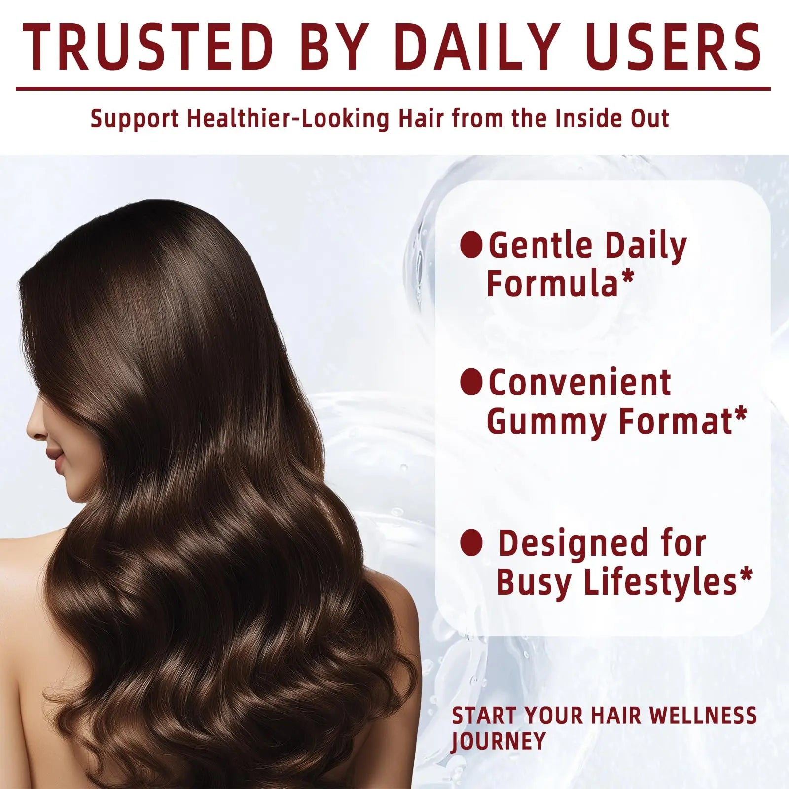 YYLLYY Hair Growth Vitamins Gummies | with Biotin, Vitamin C & E, Botanical Extracts | Supports Healthy Hair Growth & Strength, Skin & Nail Care YYLLYYBuy Supplements Australia