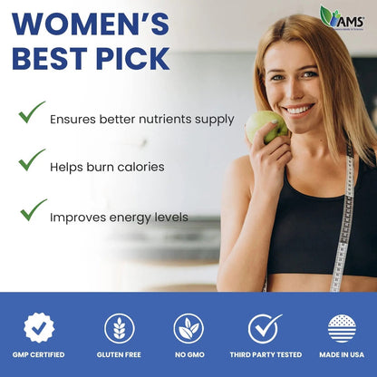America Medic & Science Multivitamins for Women, Multi-NRG, 45 Coated Caplets, One Daily, Immune Support Supplements, Vitamin C & B Complex America Medic & ScienceBuy Supplements Australia