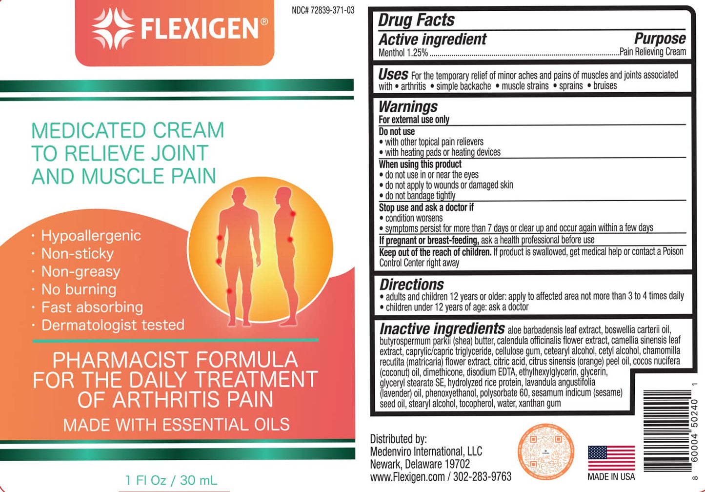 FLEXIGEN Pain Cream Lotion 3-Pack – Natural Menthol Formula with Frankincense & Essential Oils – Fast-Acting, Non-Greasy, Pleasant Scent FLEXIGENBuy Supplements Australia