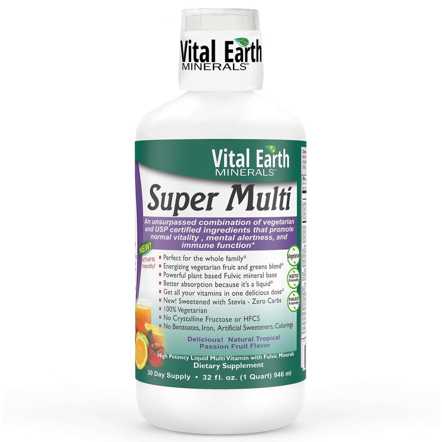 Vital Earth Minerals Super Multi – Liquid Multivitamins for Women, Men & Kids, Liquid Vitamins with Fulvic Acid for Better Absorption, MTHFR Support, 32 Oz + 1 Oz Cup Vital Earth MineralsBuy Supplements Australia