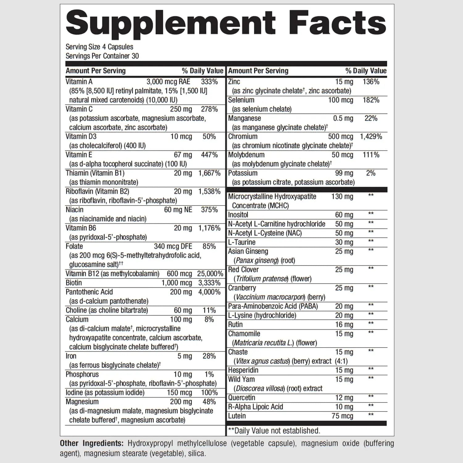PureFormulas PureMulti for Women - Comprehensive Multivitamin for Women with Essential Nutrients and Herbal Support Womens Daily Multivitamins PureFormulas