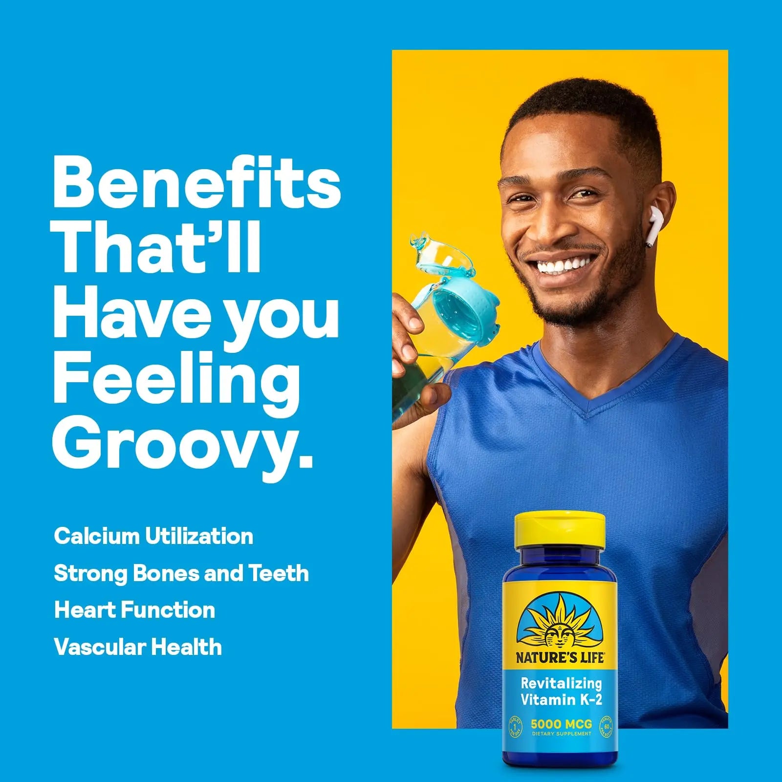 Nature's Life Revitalizing Vitamin K2 - Bone Health, Artery and Heart Health Support - High Potency Vitamin K Supplement as Vitamin K2 MK4 Nature's LifeBuy Supplements Australia