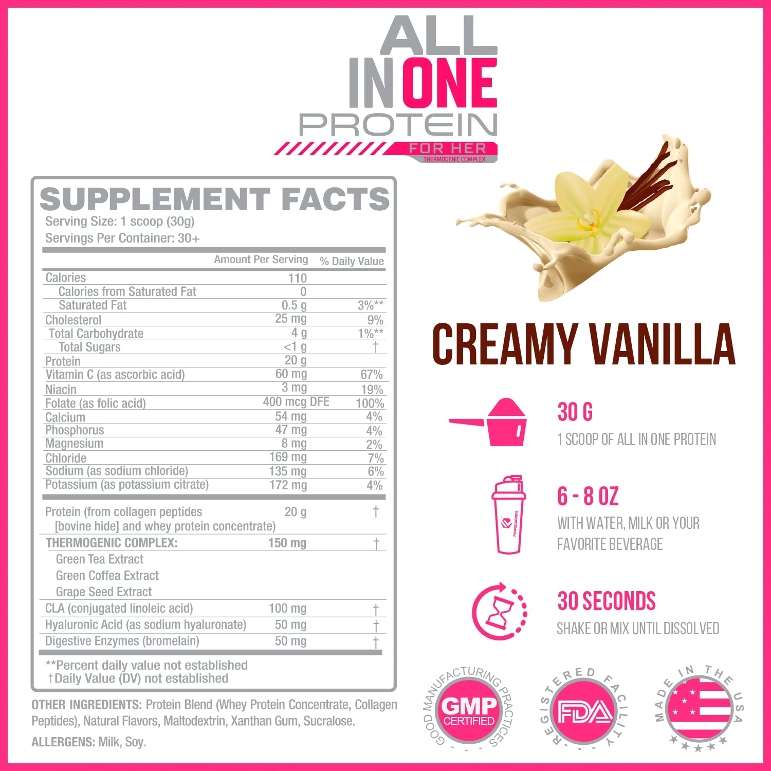 Forzagen All in One Protein for Her, Protein Powder for Women with Collagen Peptides ForzagenBuy Supplements Australia