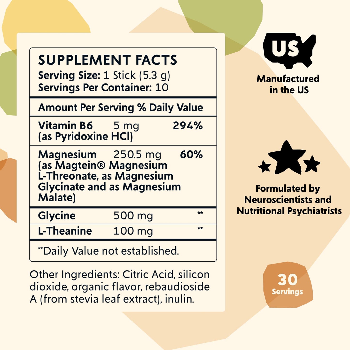 PYM Mood Magnesium Powder Packets (10-Servings) Magnesium Glycinate, L-Threonate & Malate Powder | Aid & Mood Support Supplement for Stress PYM HealthBuy Supplements Australia
