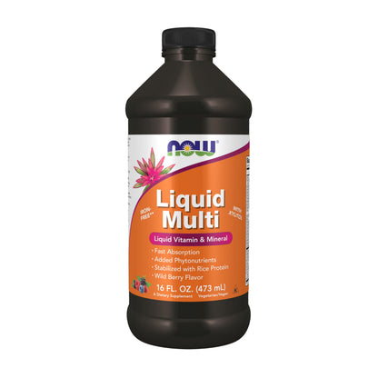 NOW Foods Supplements, Liquid Multi, Fast Absorption, Liquid Vitamin & Mineral, Wild Berry Flavor, 16-Ounce NOW FoodsBuy Supplements Australia