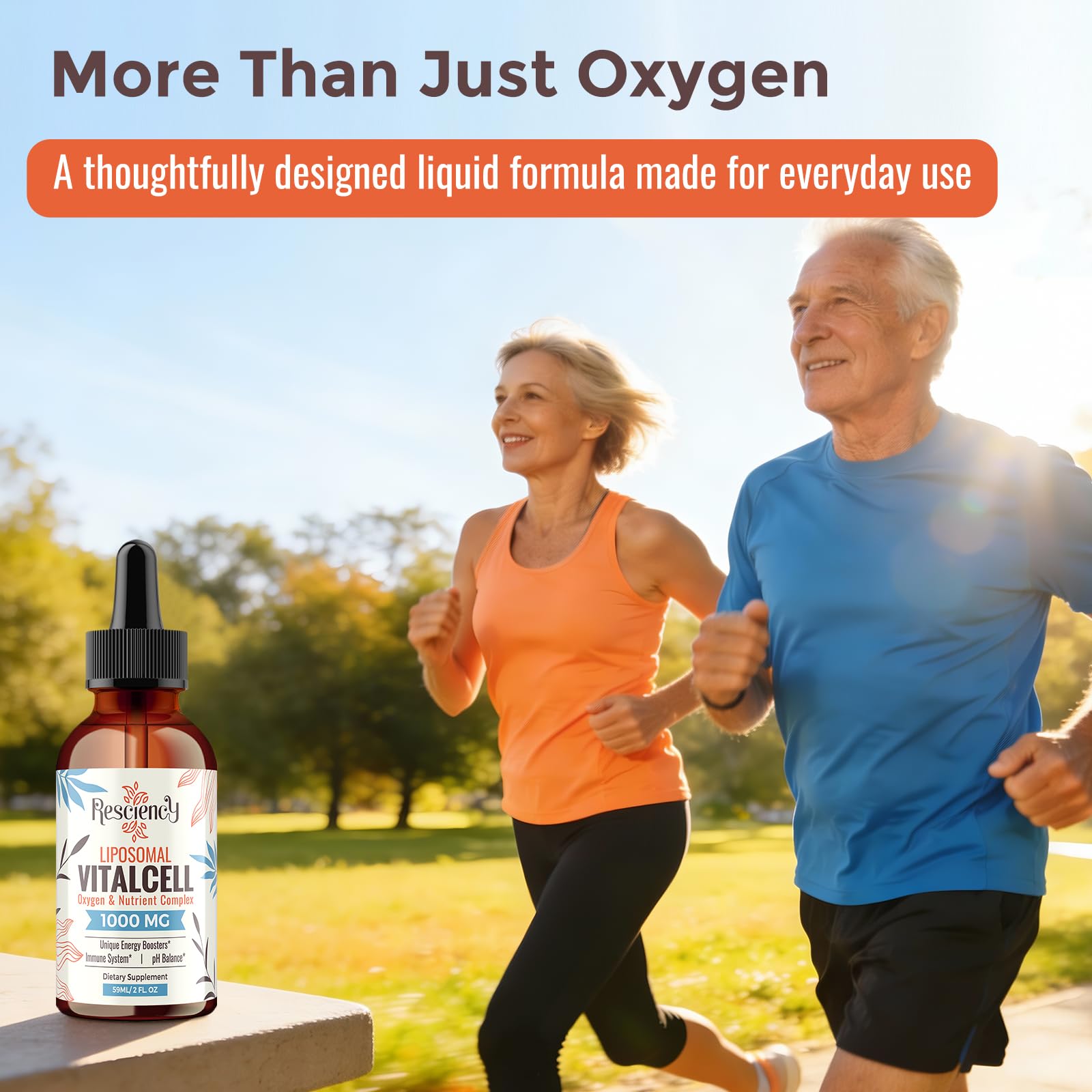 13-in-1 Liquid Oxygen Boost & Nutrient Supplement, Liposomal Optimized-Delivery Blend with Trace Minerals, Amino Acids, CoQ10, B Vitamins & Fulvic Acid, Daily Wellness Liquid Oxygen Drops, 2 fl oz ResciencyBuy Supplements Australia