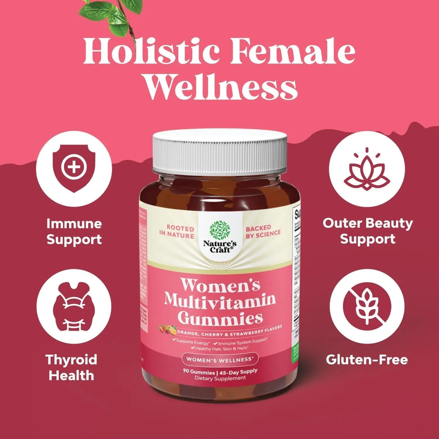 Bundle of Daily Mens Multivitamins Gummies with Zinc and Biotin for Energy and Immunity and Daily Multivitamin for Women Gummies - Gummy Vitamins for Health and Wellness Natures CraftBuy Supplements Australia