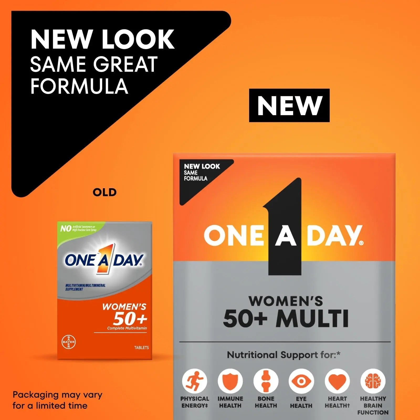 One A Day Multivitamin for Women 50 and Over Tablets, Womens Multivitamin 50 plus with Vitamins D, C, E, Zinc & Biotin, Daily Vitamins for Woman 50+, 65 Ct ONE A DAY