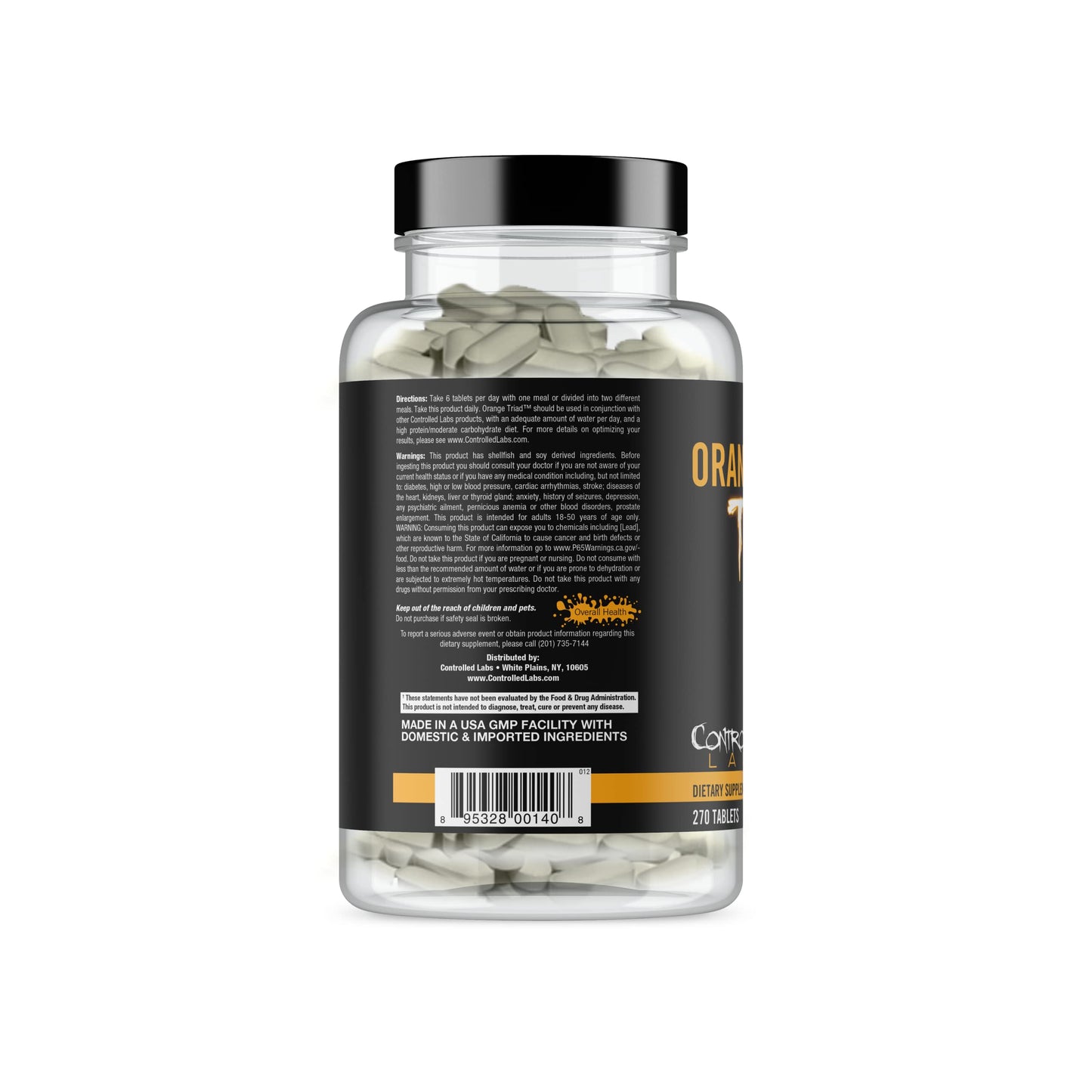 CONTROLLED LABS Orange Triad Daily Multivitamin, Iron Free Sports Supplement for Workout, Digestion, Immune, and Joints, 45 serv - Tablets (270 Count (Pack of 1)) CONTROLLED LABSBuy Supplements Australia
