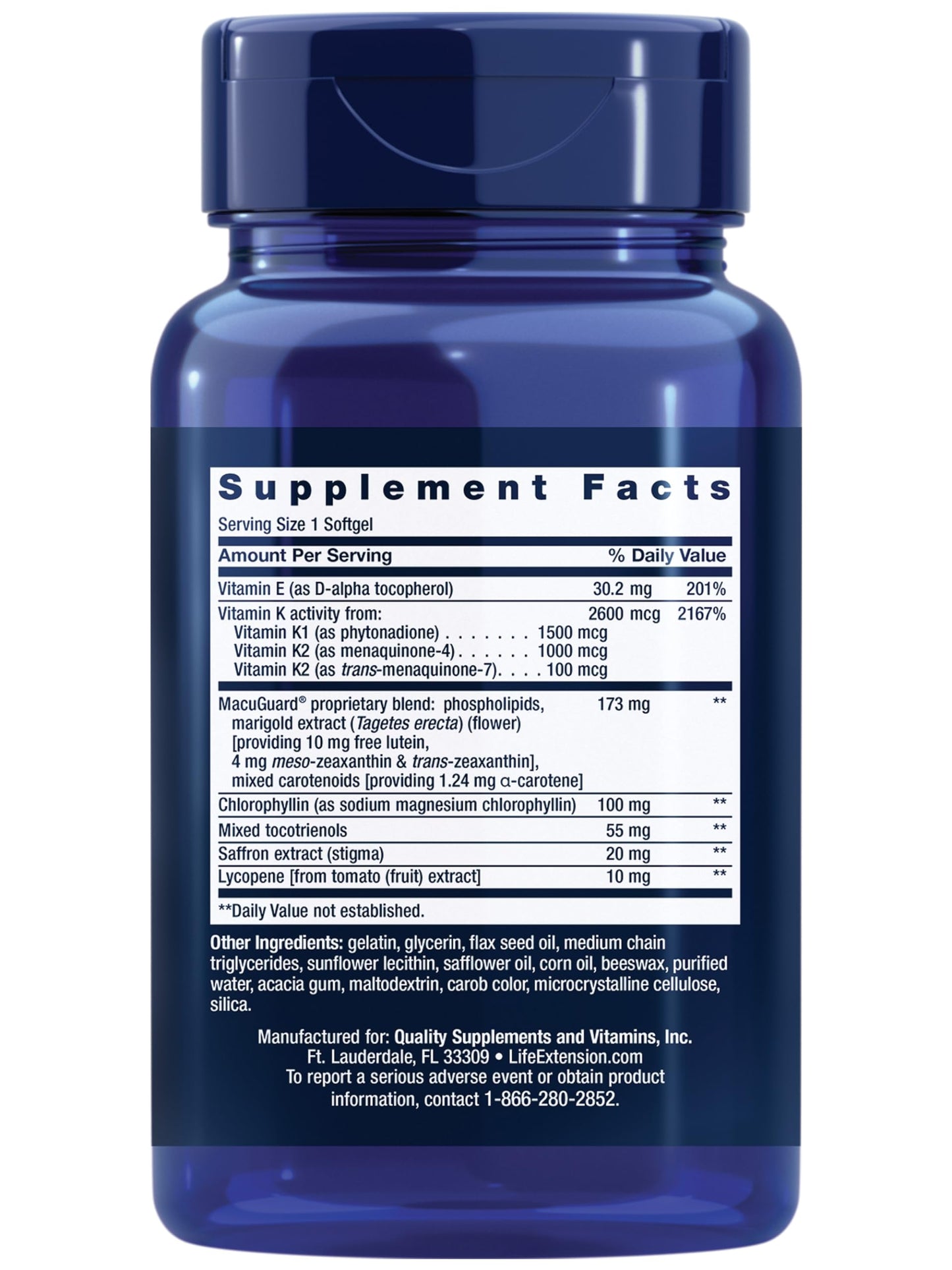 Life Extension Once-Daily Health Booster, Vitamins E, K1 & K2, phospholipids, Fat-Soluble nutrients for Eye Health, Bone Health, Heart Health, Gluten-Free, 1 Daily, Non-GMO, 30 softgels Life ExtensionBuy Supplements Australia