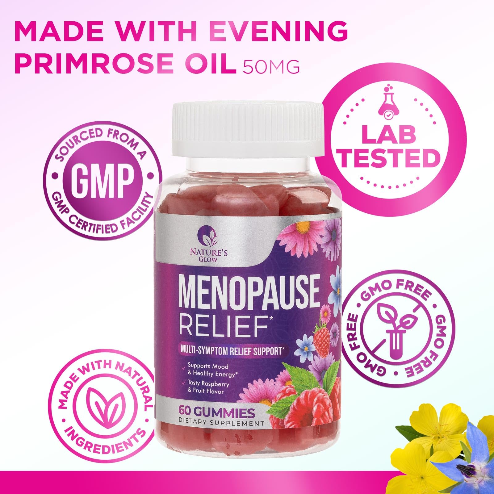 Nature's Glow Menopause Relief Vitamin Gummy for Women - Effective Menopause Nature's GlowBuy Supplements Australia