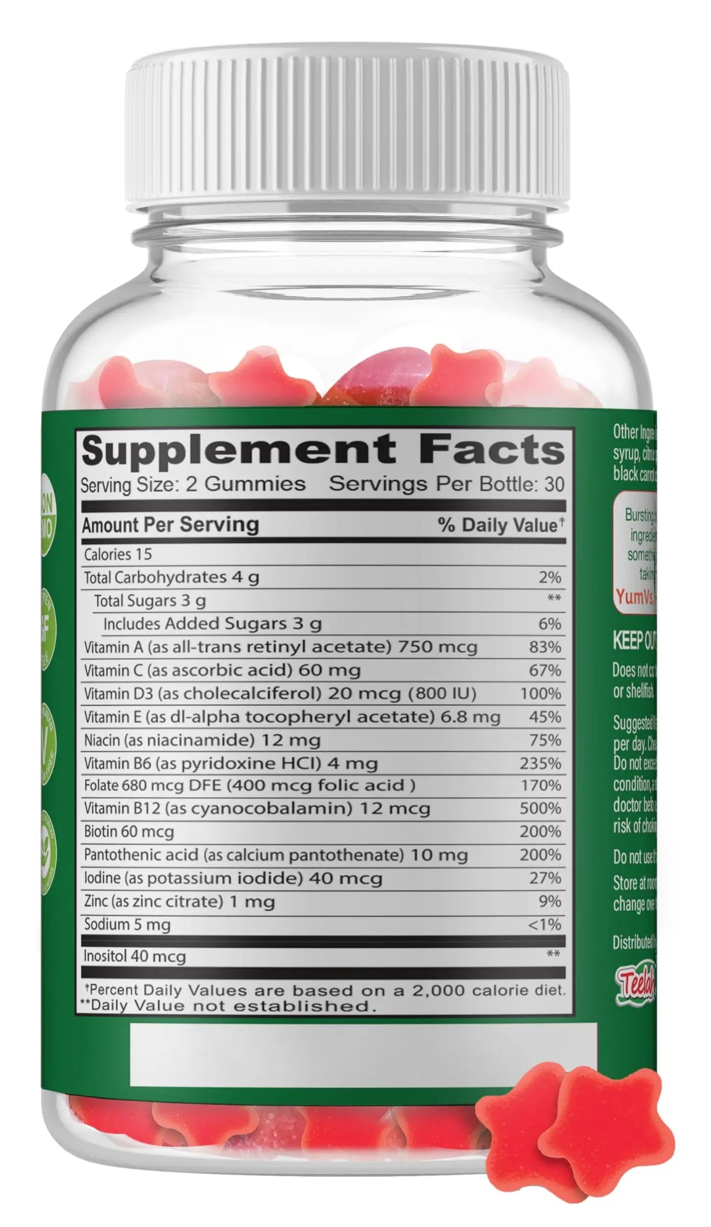 Multivitamin for Adults & Teens Bundle – Complete Daily Health Support Gummies YUM-V'S