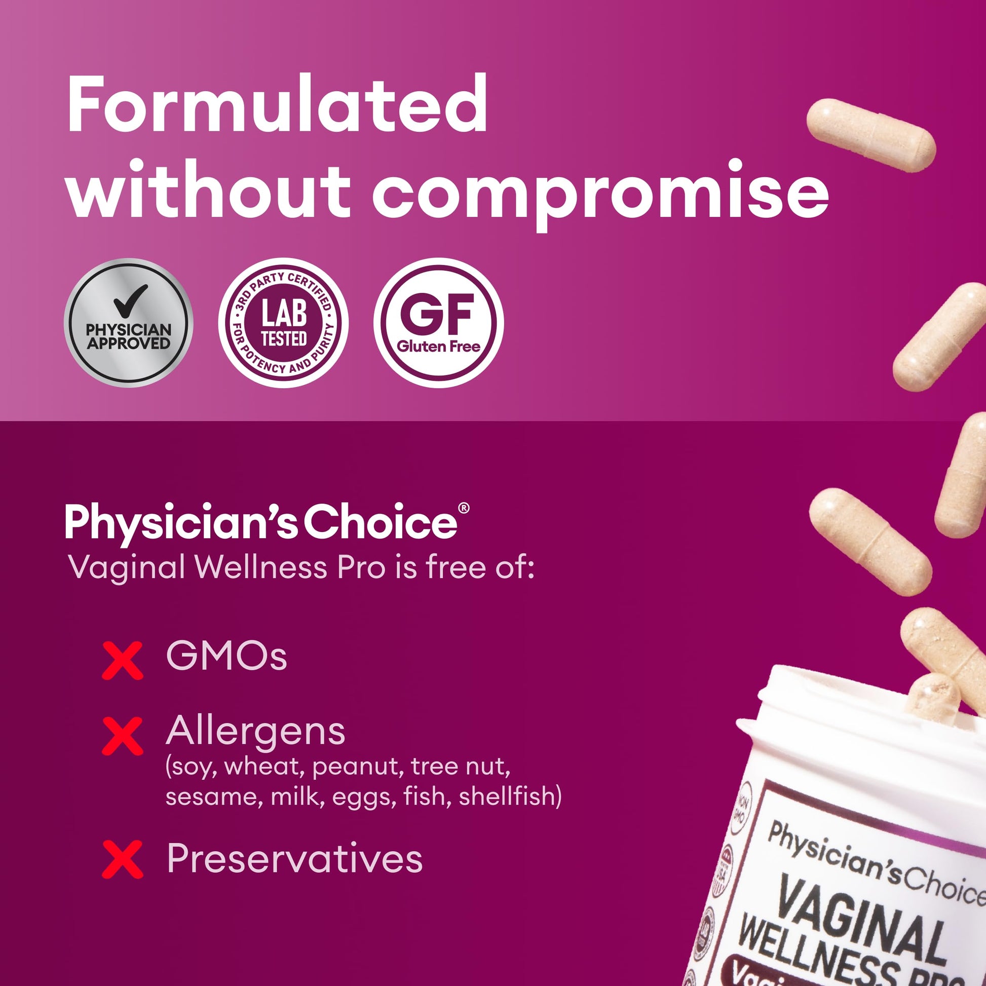Physician's Choice Vaginal Probiotics for Women - Unique with Licorice Root - PH Balance Physician's ChoiceBuy Supplements Australia