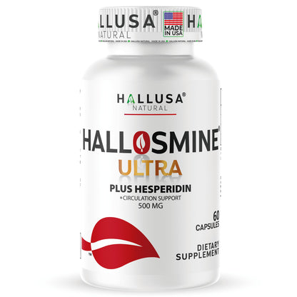 Hallusa Natural Hallosmine Ultra Diosmin 500mg & Hesperidin 150mg – Heavy Legs, Swelling & Vein - Blood Circulation Supplements, 60 Caps Hallusa NaturalBuy Supplements Australia