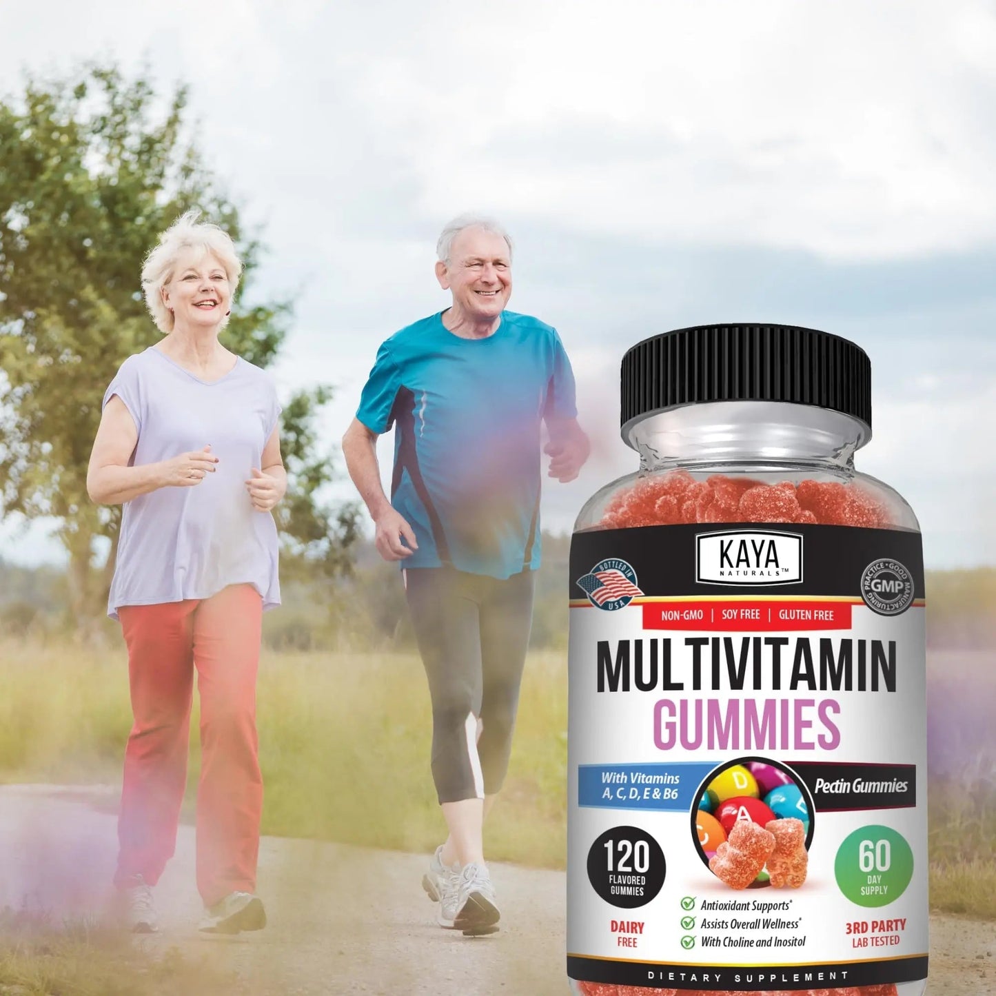 Kaya Naturals Adult Multi Vitamin Gummy, 120 Count, Biotin, Vitamin A, B-12, C & E, Including Zinc, Folic Acid, Strawberry Flavor (120 Gummies) Kaya NaturalsBuy Supplements Australia