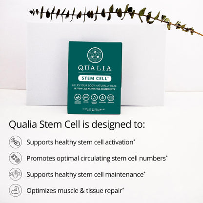 Qualia Stem Cell — Stem Cell Supplement Support with Royal Jelly, Astragalus & Sea Buckthorn | 16 Ingredients | 4 Days a Month | Helps Body Naturally heal* QUALIA LIFE SCIENCESBuy Supplements Australia