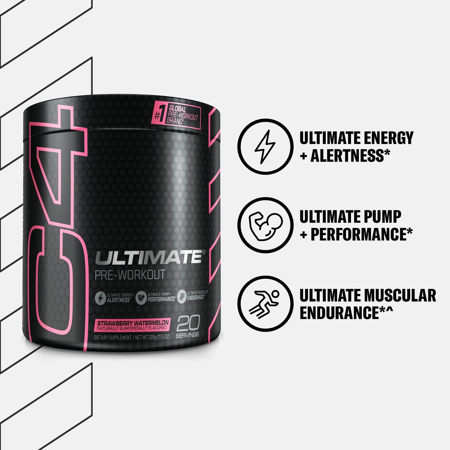 Cellucor C4 Ultimate Pre Workout Powder Strawberry Watermelon - Sugar Free CellucorBuy Supplements Australia