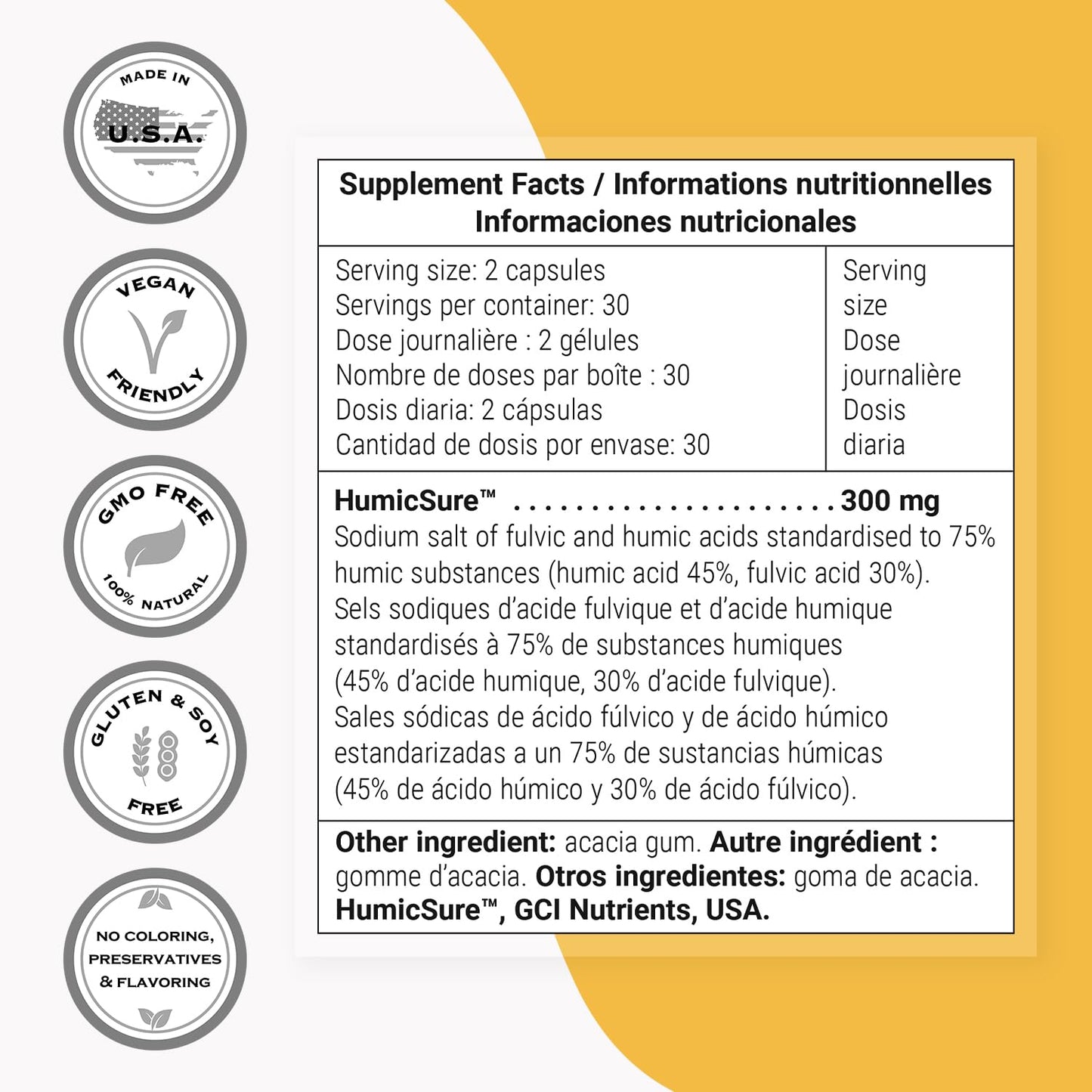 Supersmart - Humic and Fulvic Acid Supplement 300mg per Day (Patented & High Strength) - Fulvic Humic Mineral Blend | Non-GMO & Gluten Free - 60 Vegetarian Capsules SupersmartBuy Supplements Australia