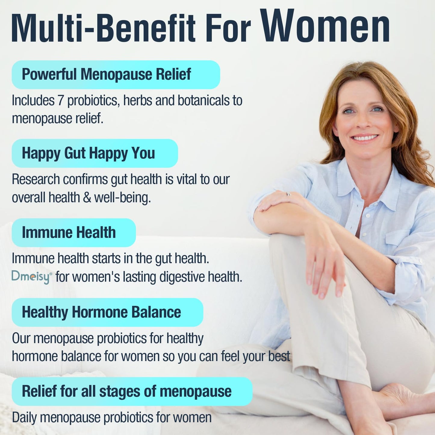 Dmeisy 120 Billion CFU Probiotic - Menopause Support Probiotics for Women, Natural Menopause DmeisyBuy Supplements Australia
