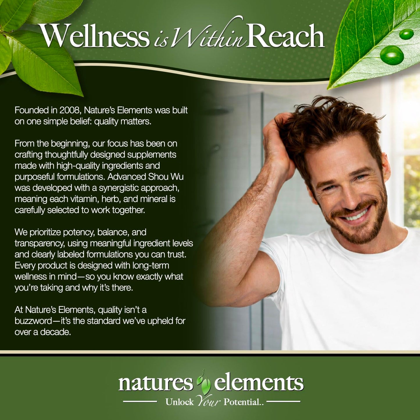 Natures Elements Advanced Shou Wu for Gray Hair – Prepared He Shou Wu for Hair Growth with Biotin, Bioperine, Fo-Ti Root & More – 100% Natural – 60 Tablets – Non-GMO, Gluten-Free Natures ElementsBuy Supplements Australia