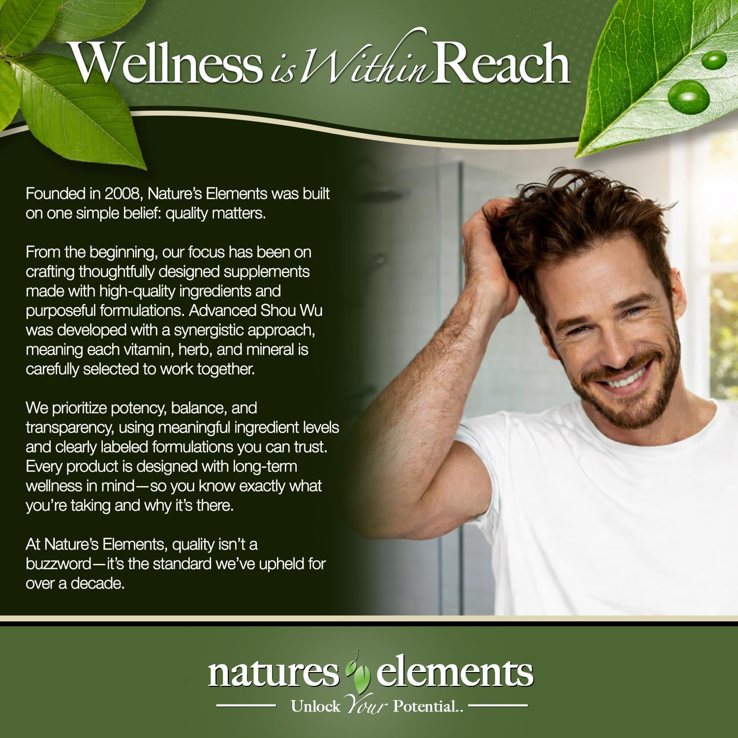 Natures Elements Advanced Shou Wu for Gray Hair – Prepared He Shou Wu for Hair Growth with Biotin, Bioperine, Fo-Ti Root & More – 100% Natural – 60 Tablets – Non-GMO, Gluten-Free Natures ElementsBuy Supplements Australia