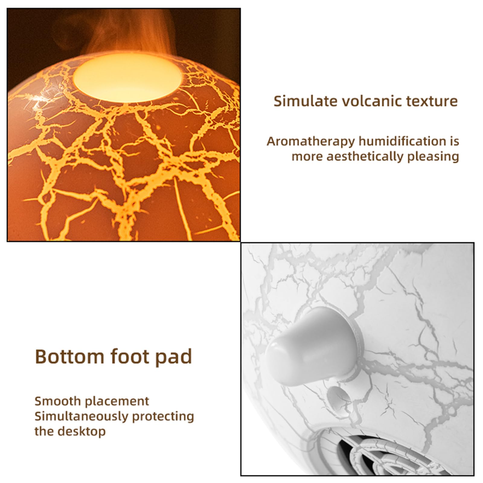 Volcano Humidifier Flame Aromatherapy Diffuser, 7 Colors Flame 200ml Essential Oil Diffusers cjcBuy Supplements Australia
