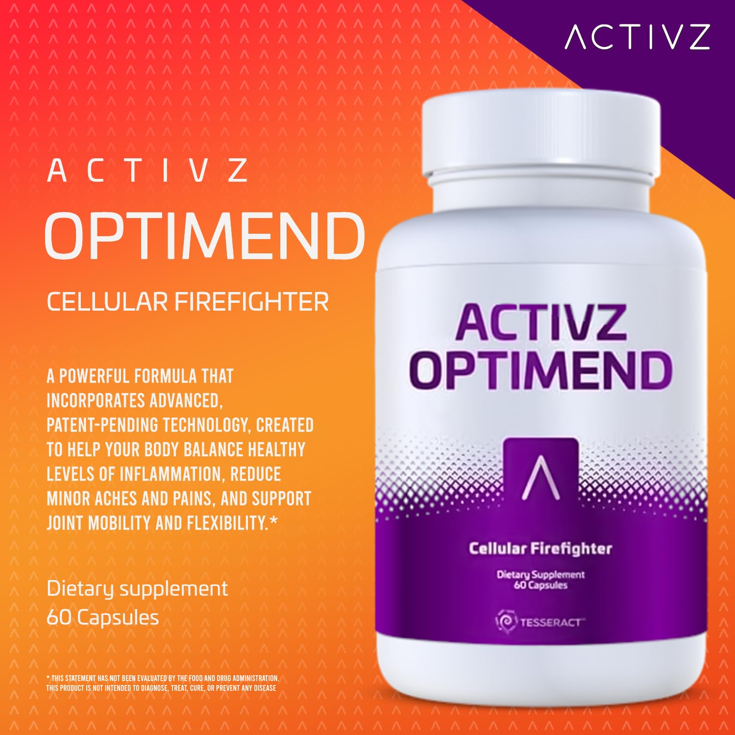 ACTIVZ Optimend - Advanced Joint Mobility and Comfort Support with Enhanced Bioavailability Using CyLoc Dextrin and DexKey Technology - 60 Capsules ACTIVZBuy Supplements Australia